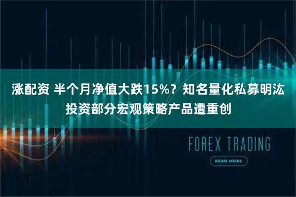 涨配资 半个月净值大跌15%？知名量化私募明汯投资部分宏观策略产品遭重创